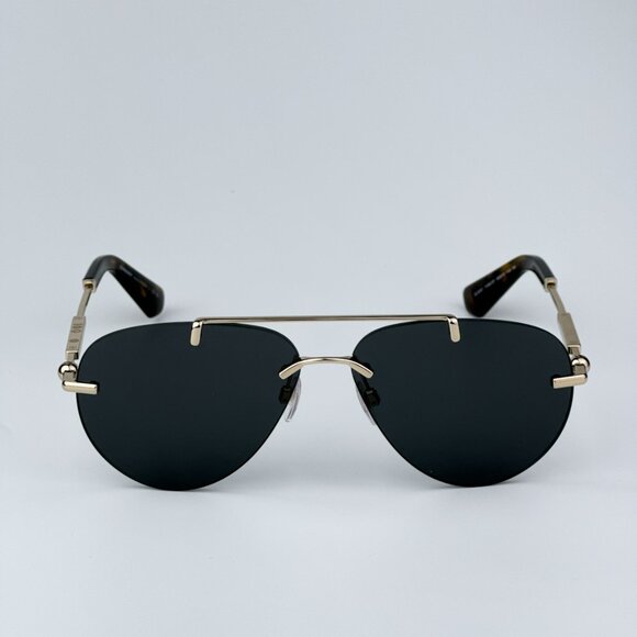 Burberry BE3151 110987 BRAND NEW Sunglasses Gold Dark Grey Pilot Unisex - Picture 5 of 11